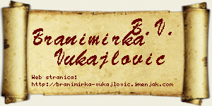 Branimirka Vukajlović vizit kartica